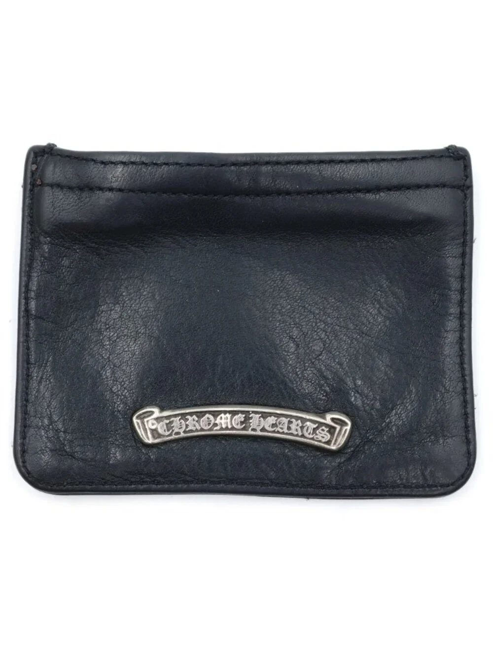 Chrome Hearts Zpr Chng Change Purse Zipper Coin Black Silver